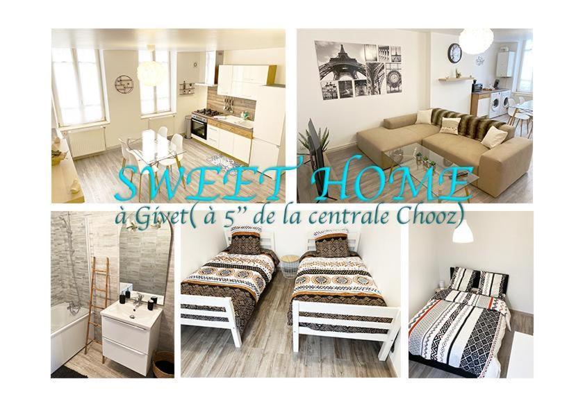 Appartement Chaleureux Wifi Et Parking Gratuit Givet Exterior photo